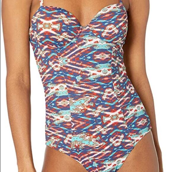OndadeMar Balsam Bandeau One Piece NWT Sz L Multi Color UPF 50+ UV Protection - Picture 3 of 11